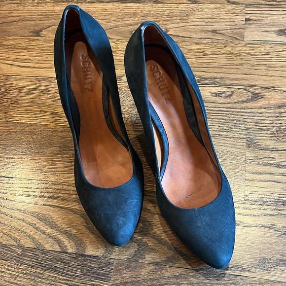 SCHUTZ Black and Blue Wedges - Picture 2 of 2